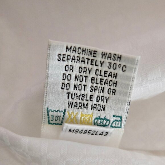 BULGATCHI XL White Shirt Reversible Flip Cuff Mens Long Sleeve Cotton Luxury NWT - Picture 5 of 5